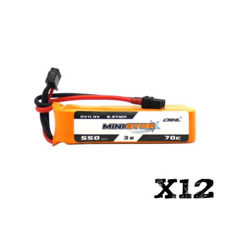 Value Edition 12 Packungen CNHL MiniStar HV 550 mAh 11,4 V 3s 70c Lipo-Akku mit XT30U – UK-Lager