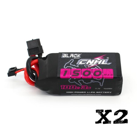 Value Edition [Kombi] 2 Packungen CNHL Black Series 1500 mAh 11,1 V 3S 100 C Lipo-Akku mit XT60-Stecker