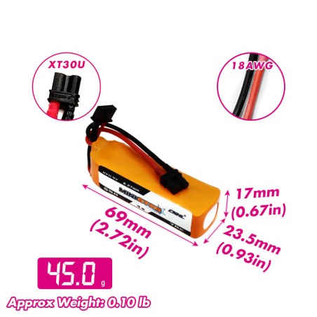 Value Edition 12 Packungen CNHL MiniStar HV 550 mAh 11,4 V 3s 70c Lipo-Akku mit XT30U – UK-Lager