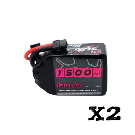 Value Edition [Combo] 2 Packungen CNHL Black Series 1500 mAh 22,2 V 6S 100 C Lipo-Akku mit XT60-Stecker