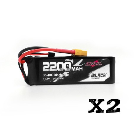 Value Edition 2 Packungen CNHL Black Series 2200 mAh 3S 11,1 V 40 C Lipo-Akku mit XT60-Stecker