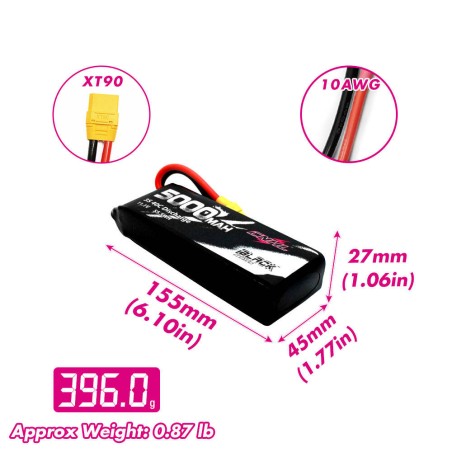 Value Edition CNHL Black Series 5000 mAh 11,1 V 3S 40C Lipo-Akku mit XT90-Stecker