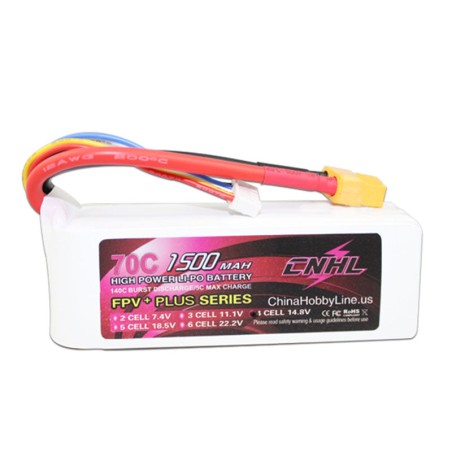 Value Edition CNHL G+Plus 1500 mAh 14,8 V 4S 70C Lipo-Akku mit XT60-Stecker