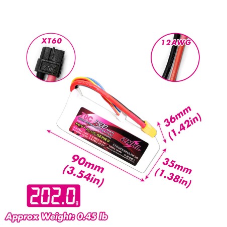 Value Edition CNHL G+Plus 1500 mAh 14,8 V 4S 70C Lipo-Akku mit XT60-Stecker