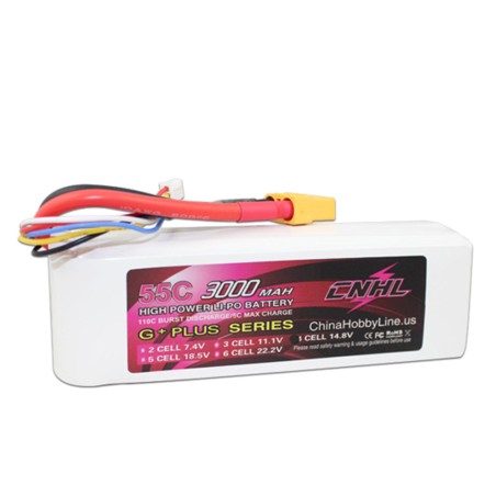 Value Edition CNHL G+Plus 3000 mAh 14,8 V 4S 55C Lipo-Akku mit XT60-Stecker