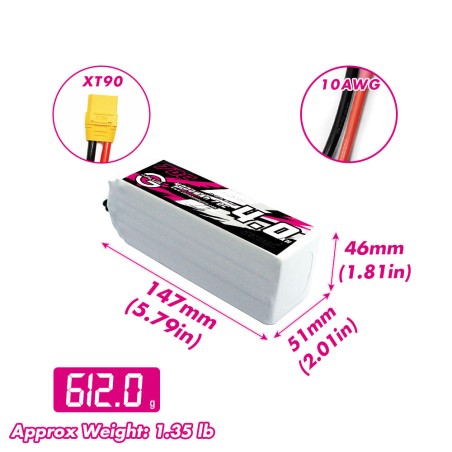 Value Edition CNHL G+Plus 4000 mAh 22,2 V 6S 70C Lipo-Akku mit XT90-Stecker