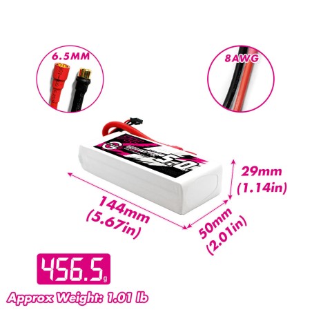 Value Edition CNHL G+Plus 5000 mAh 11,1 V 3S 70C Lipo-Akku mit 6,5 mm Rundstecker