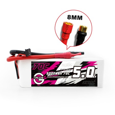 Value Edition CNHL G+Plus 5000 mAh 11,1 V 3S 70C Lipo-Akku mit 8,0 mm Rundstecker