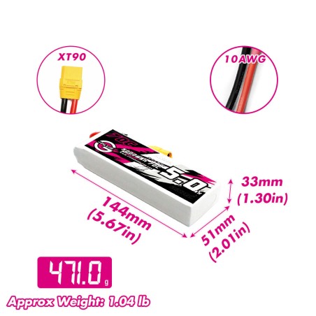 Value Edition CNHL G+Plus 5000 mAh 11,1 V 3S 70C Lipo-Akku mit XT90-Stecker