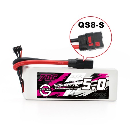 Value Edition CNHL G+Plus 5000 mAh 14,8 V 4S 70C Lipo-Akku mit QS8-Stecker