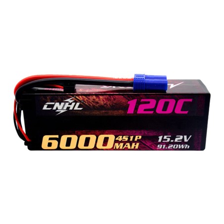 Value Edition CNHL Racing Series LiHV 6000 mAh 15,2 V 4S 120C HV Hartschalen-Lipo-Akku mit EC5-Stecker