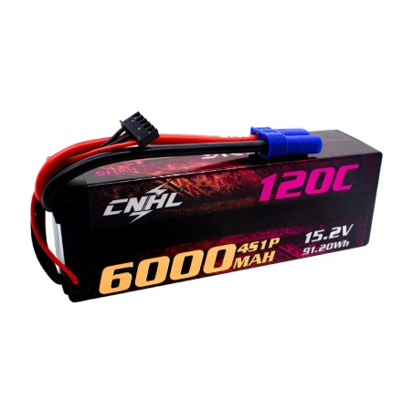 Value Edition CNHL Racing Series LiHV 6000 mAh 15,2 V 4S 120C HV Hartschalen-Lipo-Akku mit EC5-Stecker