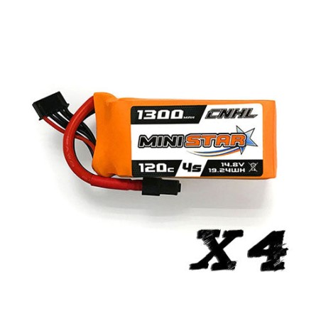 Value Edition [Combo] 4 Packungen CNHL 1300 mAh 14,8 V 4s 120c Lipo-Akku mit xt60-Stecker – UK-Lager