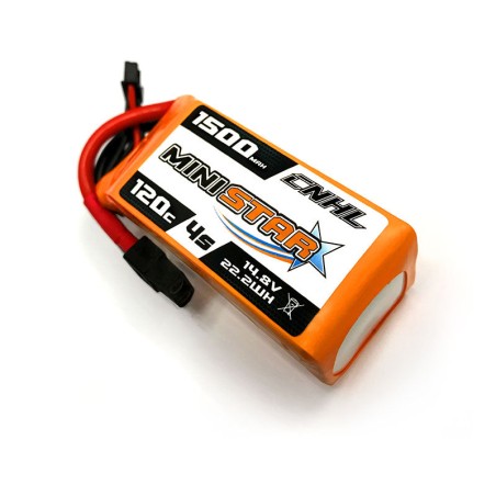 Value Edition [Combo] 2 Packungen CNHL MiniStar 1500 mAh 14,8 V 4S 120 C Lipo-Akku mit XT60-Stecker