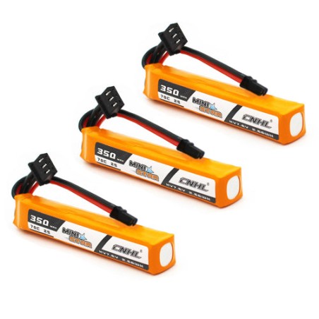 Value Edition 3 Packungen CNHL LiHV MiniStar HV 350 mAh 7,6 V 2S 70C Lipo-Akku mit XT30U