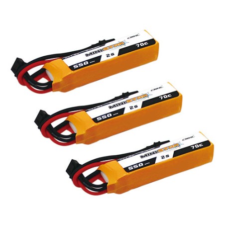 Value Edition 3 Packungen CNHL LiHV MiniStar HV 550 mAh 7,6 V 2S 70C Lipo-Akku mit XT30U