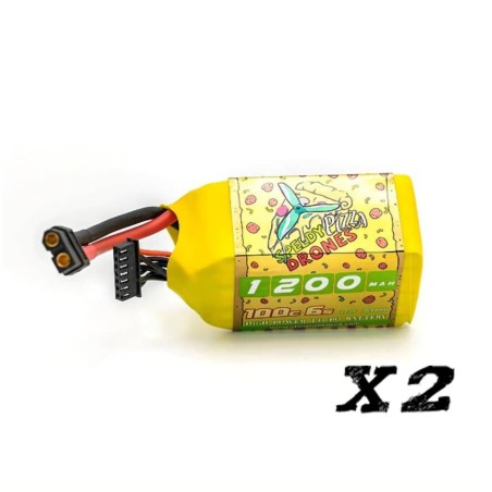 Value Edition [Combo] 2 Packungen CNHL Pizza Series 1200 mAh 22,2 V 6S 100 C Lipo-Akku mit XT60-Stecker