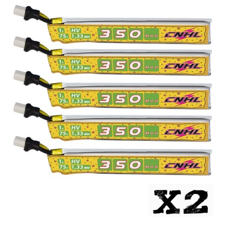 Value Edition CNHL Pizza Series 350mAh 3.8V 1S 75C Lipo Battery with BT2.0  (10PCS/Packs)-UK Warehouse