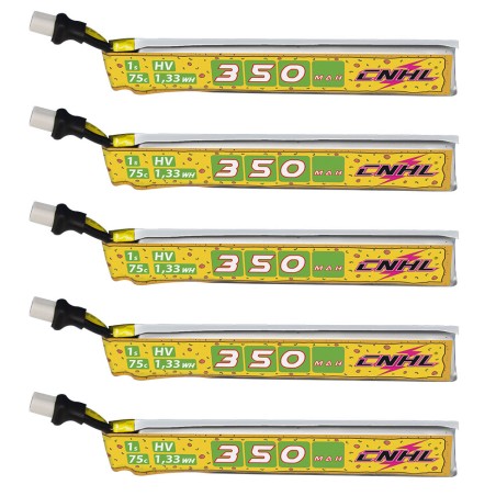 Value Edition CNHL Pizza Series 350 mAh 3,8 V 1S 75C Lipo-Akku mit BT2.0 (5 Stück/Packungen)