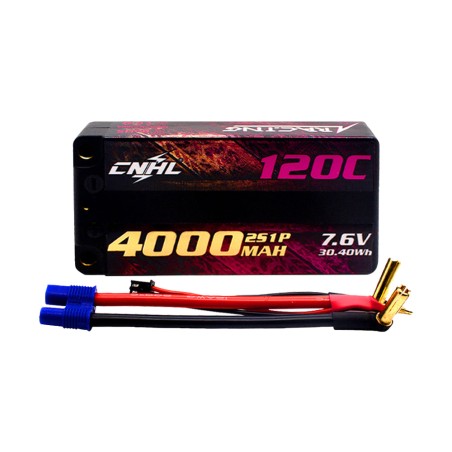 Value Edition CNHL Racing Series LiHV 4000 mAh 7,6 V 2S 120C HV Shorty Hartschalen-Lipo-Akku mit EC3-Stecker