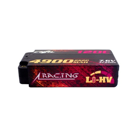 Value Edition CNHL Racing Series LiHV 4900 mAh 7,6 V 2S2P 120C HV Shorty Hartschalen-Lipo-Akku mit EC3-Stecker