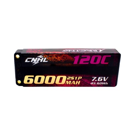 Value Edition CNHL Racing Series LiHV 6000 mAh 7,6 V 2S 120C HV Hartschalen-Lipo-Akku mit EC5-Stecker für RC Racing