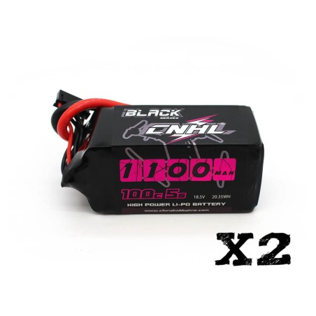 Value Edition 2 Packs CNHL Black Series 1100mAh 18.5V 5S 100C Lipo Battery with XT60 Plug - CA/UK Warehouse