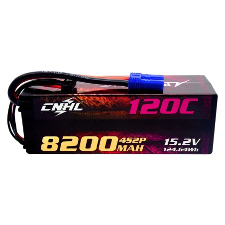 Value Edition CNHL Racing Series LIHV 8200 mAh 15,2 V 4S 120C HV Hartschalen-Lipo-Akku mit EC5-Stecker für RC Racing