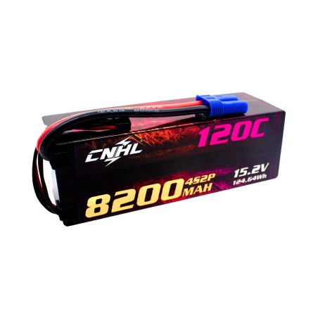 Value Edition CNHL Racing Series LIHV 8200 mAh 15,2 V 4S 120C HV Hartschalen-Lipo-Akku mit EC5-Stecker für RC Racing