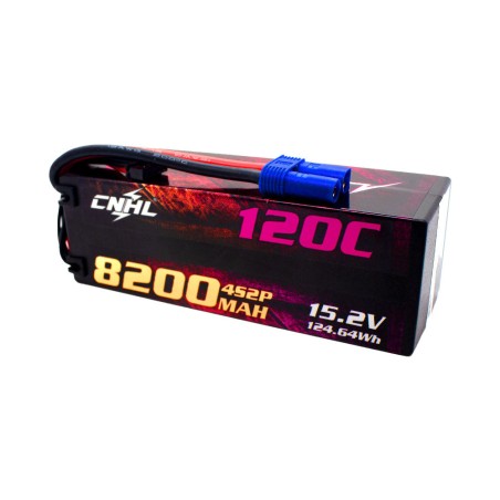 Value Edition CNHL Racing Series LIHV 8200 mAh 15,2 V 4S 120C HV Hartschalen-Lipo-Akku mit EC5-Stecker für RC Racing