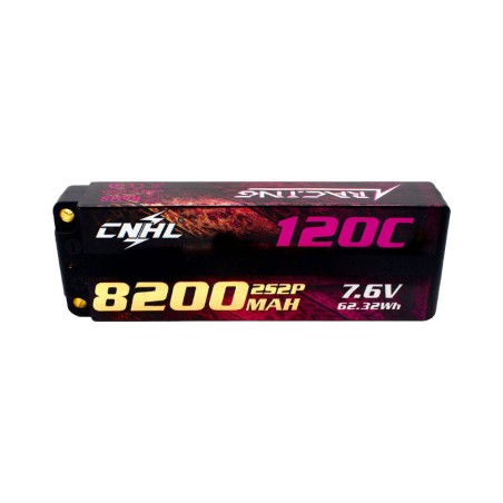 Value Edition CNHL Racing Series LiHV 8200 mAh 7,6 V 2S 120C HV Hartschalen-Lipo-Akku mit EC5-Stecker für RC Racing