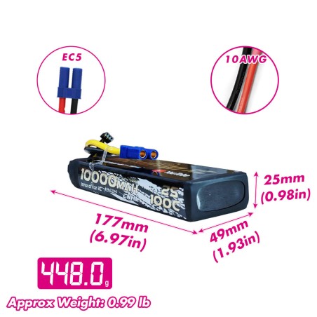 Value Edition CNHL Racing Series 10000mAh 14,8V 4S 100C Lipo-Akku mit QS8-Stecker