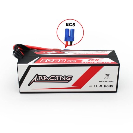 Value Edition CNHL Racing Series 5200 mAh 14,8 V 4S 100C Hartschalen-Lipo-Akku mit EC5-Stecker