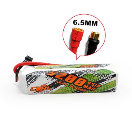 Value Edition CNHL Racing Series 5200 mAh 14,8 V 4S 90C Lipo-Akku mit 6,5 mm Rundstecker