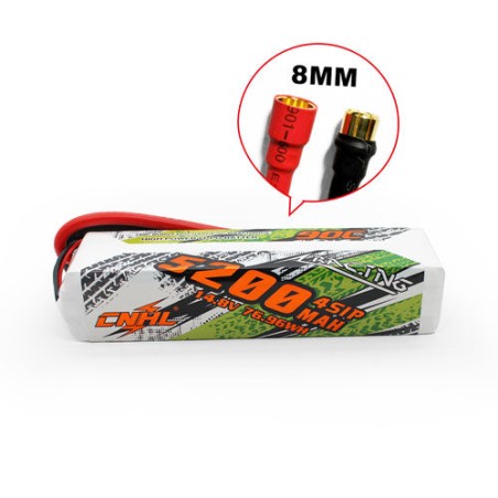 Value Edition CNHL Racing Series 5200 mAh 14,8 V 4S 90C Lipo-Akku mit 8,0 mm Rundstecker