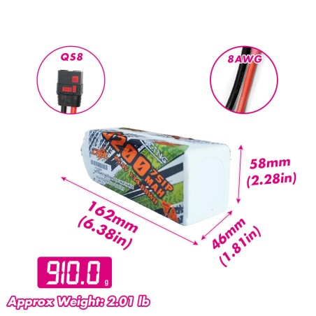 Value Edition CNHL Racing Series 5200 mAh 22,2 V 6S 90C Lipo-Akku mit EC5-Stecker