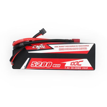 Value Edition CNHL Racing Series 5200 mAh 7,4 V 2S 100C Hartschalen-Lipo-Akku mit T/Dean-Stecker