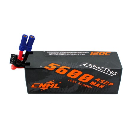 Value Edition CNHL Racing Series 5600 mAh 14,8 V 4S2P 120C Hartschalen-Lipo-Akku mit EC5-Stecker