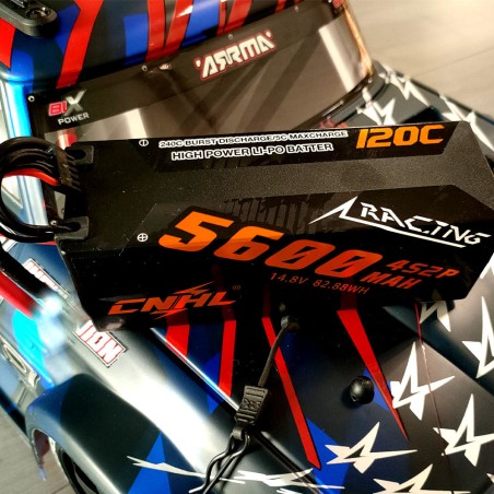 Value Edition CNHL Racing Series 5600 mAh 14,8 V 4S2P 120C Hartschalen-Lipo-Akku mit EC5-Stecker