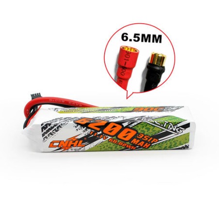 Value Edition CNHL Racing Series 6200 mAh 11,1 V 3S 90C Lipo-Akku mit 6,5 mm Rundstecker