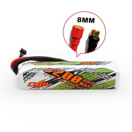 Value Edition CNHL Racing Series 6200 mAh 11,1 V 3S 90C Lipo-Akku mit 8,0 mm Rundstecker