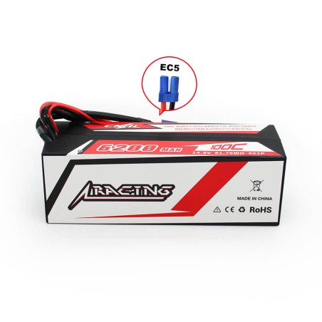 Value Edition CNHL Racing Series 6200 mAh 14,8 V 4S 100C Hartschalen-Lipo-Akku mit EC5-Stecker