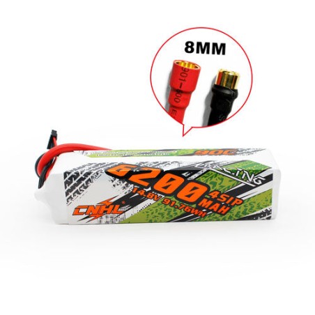 Value Edition CNHL Racing Series 6200 mAh 14,8 V 4S 90C Lipo-Akku mit 8,0 mm Rundstecker