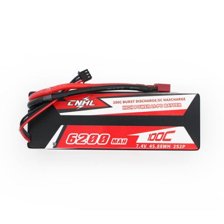 Value Edition CNHL Racing Series 6200 mAh 7,4 V 2S 100 C Lipo-Hartschalenakku mit T/Dean-Stecker