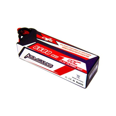 Value Edition CNHL Racing Series 6600 mAh 11,1 V 3S 100C Hartschalen-Lipo-Akku mit T/Dean-Stecker