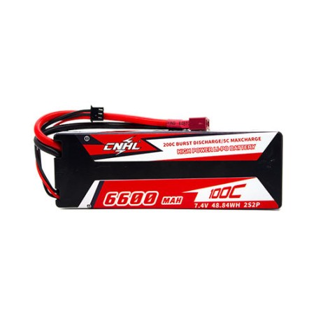 Value Edition CNHL Racing Series 6600 mAh 7,4 V 2S 100C Hartschalen-Lipo-Akku mit T/Dean-Stecker