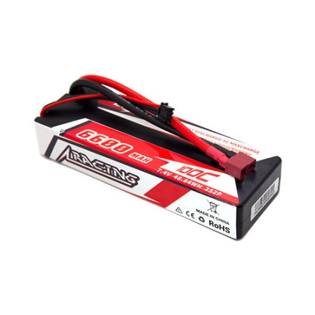 Value Edition CNHL Racing Series 6600 mAh 7,4 V 2S 100C Hartschalen-Lipo-Akku mit T/Dean-Stecker