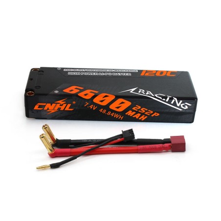 Value Edition CNHL Racing Series 6600 mAh 7,4 V 2S 120C Hartschalen-Lipo-Akku mit T/Dean-Stecker