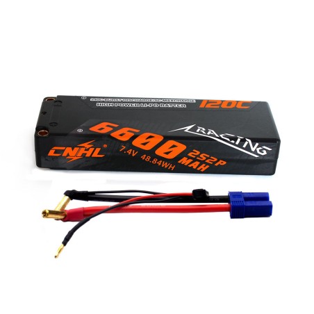 Value Edition CNHL Racing Series 6600 mAh 7,4 V 2S2P 120C Hartschalen-Lipo-Akku mit EC5-Stecker