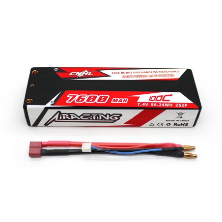 Value Edition CNHL Racing Series 7600 mAh 7,4 V 2S 100C Hartschalen-Lipo-Akku mit T/Dean-Stecker